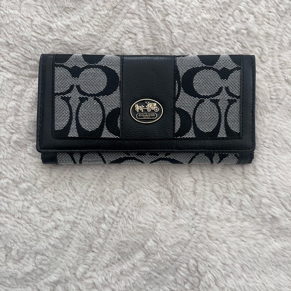 Coach Black and Gray Women's Wallet